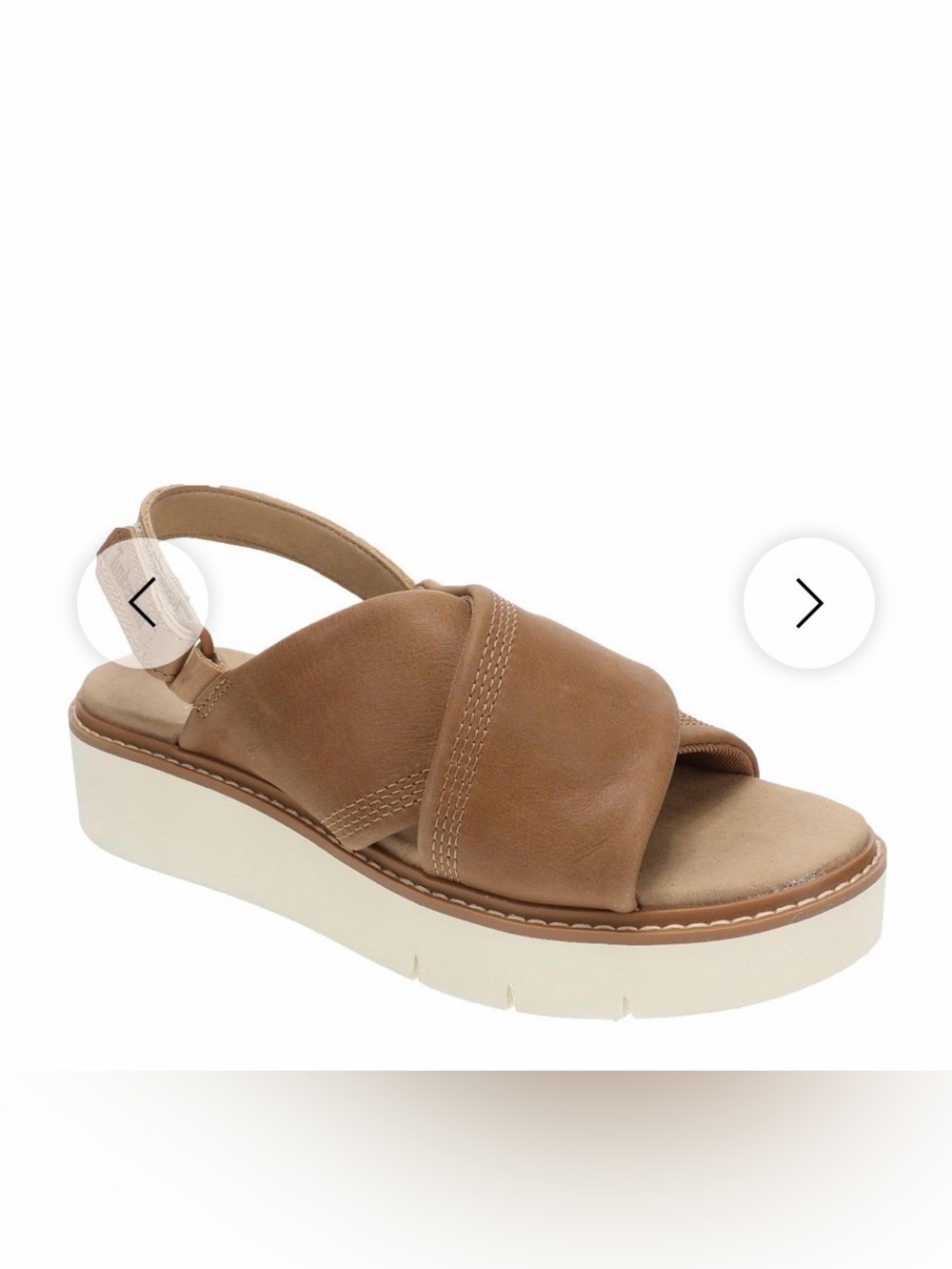 Timberland Women's Safari Brown Leather Crossover Slingback Sandal-8